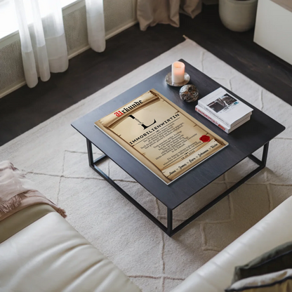 Ausbildungsabschluss Geschenk Immobilienwirtin Urkunde Magnet Wandbild Fotoboard