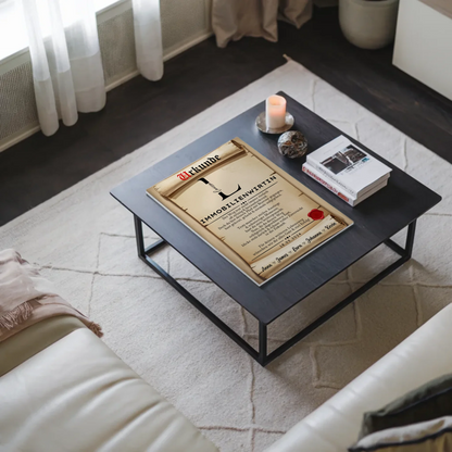 Ausbildungsabschluss Geschenk Immobilienwirtin Urkunde Magnet Wandbild Fotoboard