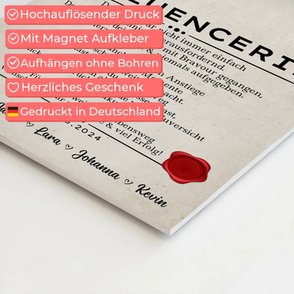 Ausbildungsabschluss Geschenk Influencerin Urkunde Fotoboard Magnet Poster