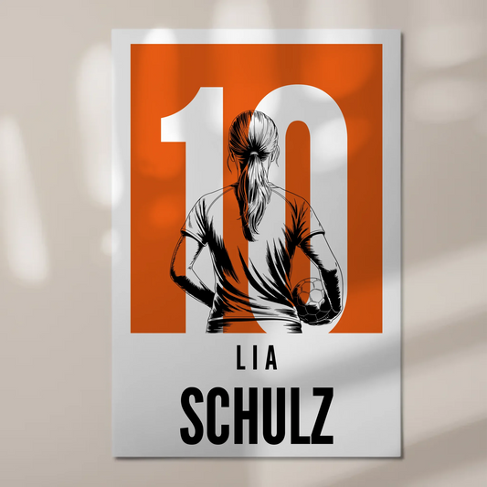 Sport Fotoboard Magnetisches Wandbild Handball Handballerin Geschenk für Tochter