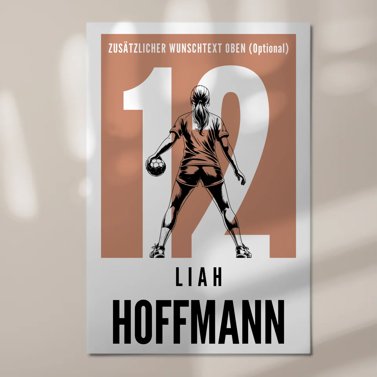 Fotoboard Personalisiertes Wandbild Handball Handballerin Geschenk für Mädchen Turnier