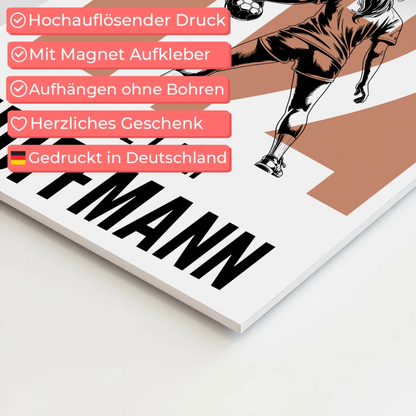 Fotoboard Personalisiertes Wandbild Handball Handballerin Geschenk für Mädchen Turnier