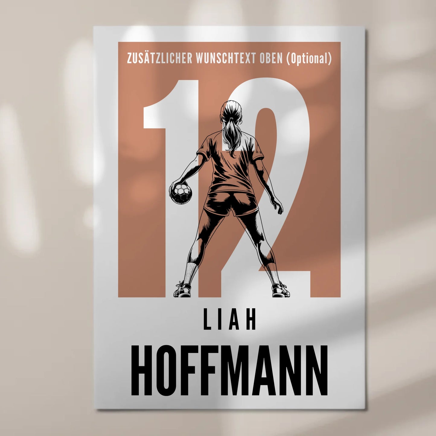 Fotoboard Personalisiertes Wandbild Handball Handballerin Geschenk für Mädchen Turnier