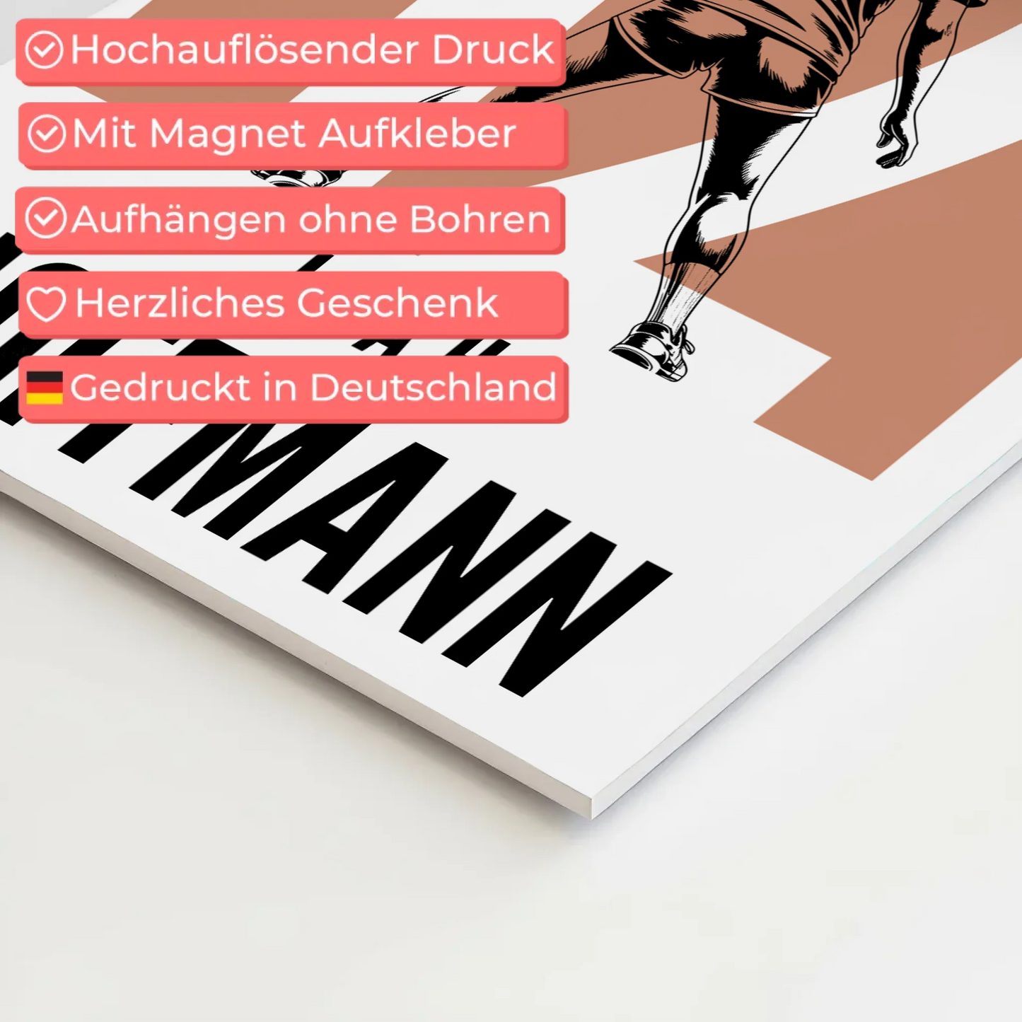 Fotoboard Personalisiertes Wandbild Handball Handballerin Geschenk für Mädchen Turnier