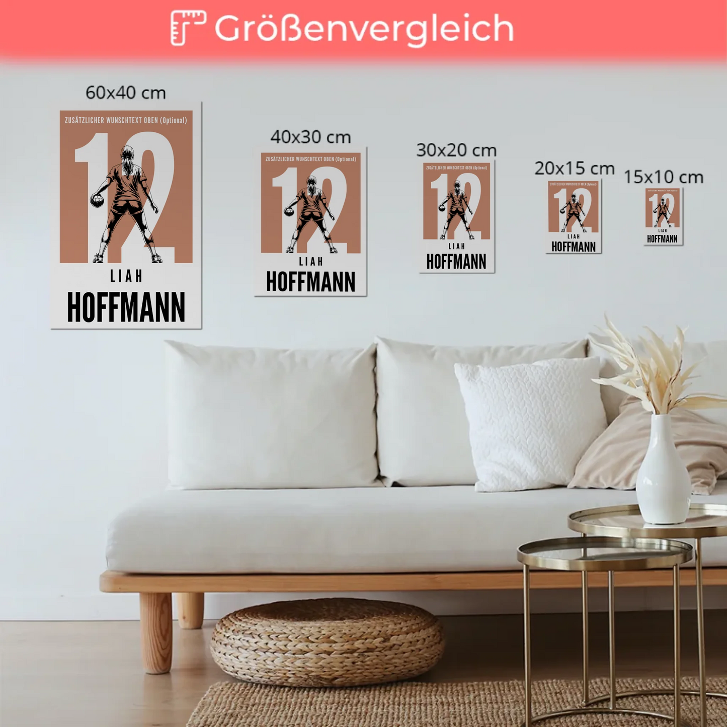 Fotoboard Personalisiertes Wandbild Handball Handballerin Geschenk für Mädchen Turnier