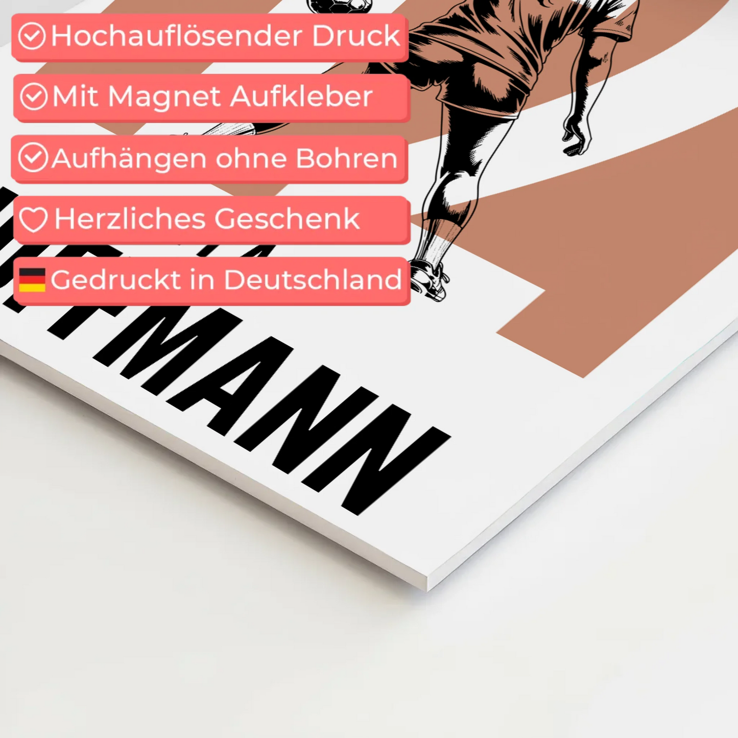 Fotoboard Personalisiertes Wandbild Handball Handballerin Geschenk für Mädchen Turnier