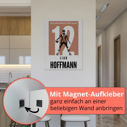 Fotoboard Personalisiertes Wandbild Handball Handballerin Geschenk für Mädchen Turnier