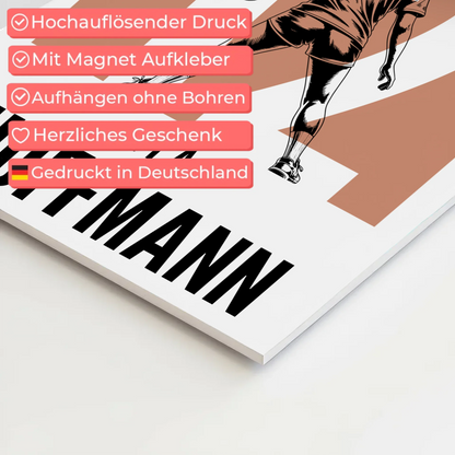 Fotoboard Personalisiertes Wandbild Handball Handballerin Geschenk für Mädchen Turnier