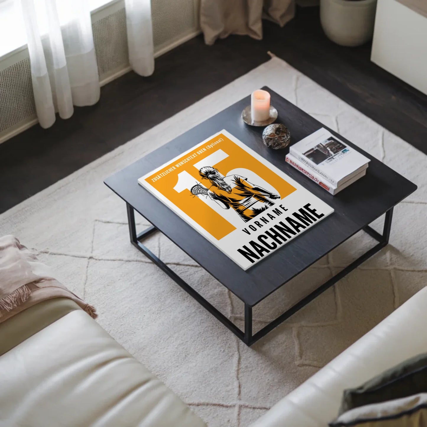 Magnetisches Fotoboard Personalisiert Lacrosse Lacrossespielerin Geschenk für Tocher Mama Tante Freundin