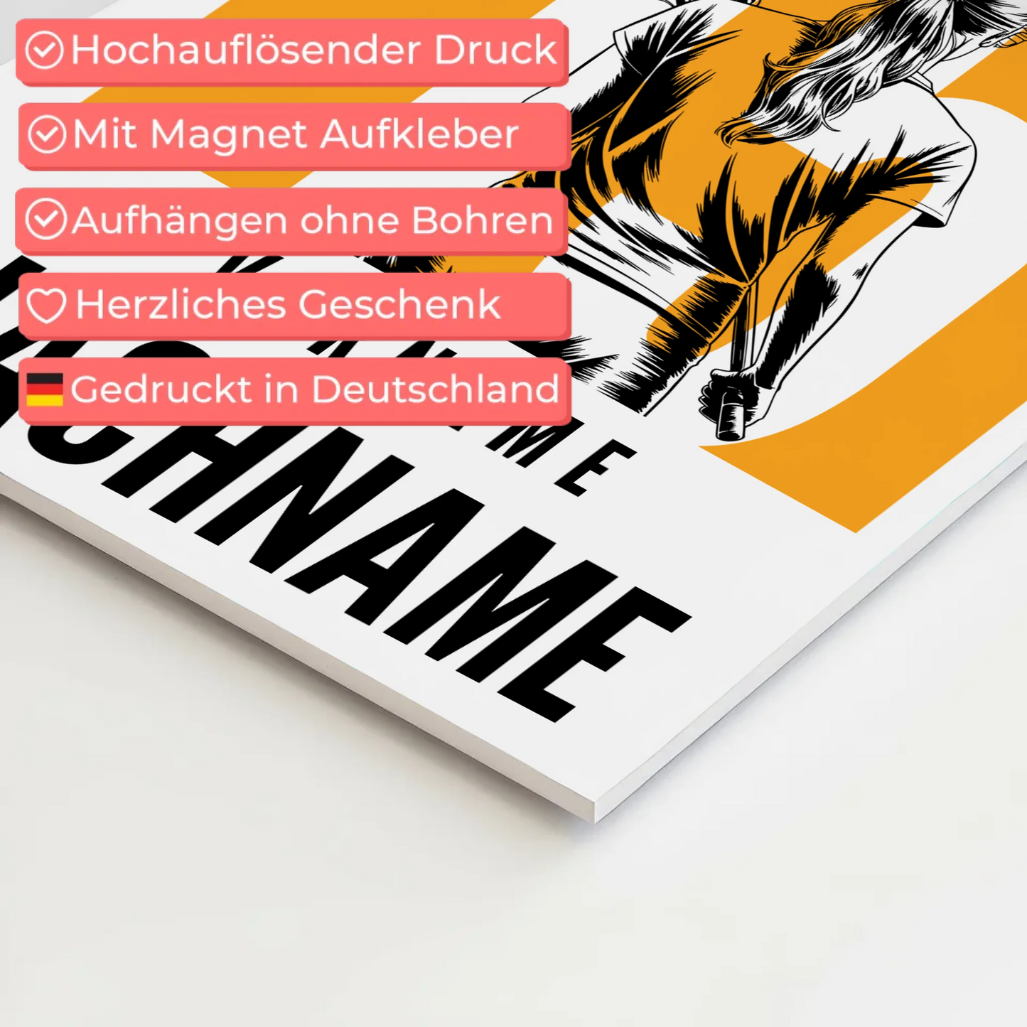 Magnetisches Fotoboard Personalisiert Lacrosse Lacrossespielerin Geschenk für Tocher Mama Tante Freundin