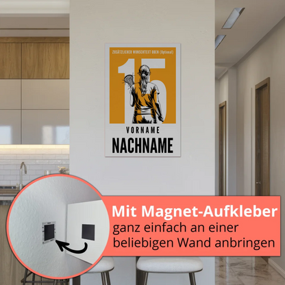 Magnetisches Fotoboard Personalisiert Lacrosse Lacrossespielerin Geschenk für Tocher Mama Tante Freundin