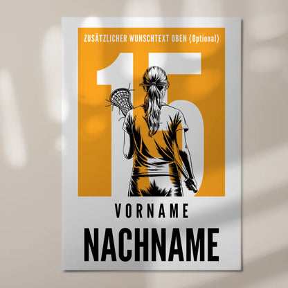 Magnetisches Fotoboard Personalisiert Lacrosse Lacrossespielerin Geschenk für Tocher Mama Tante Freundin