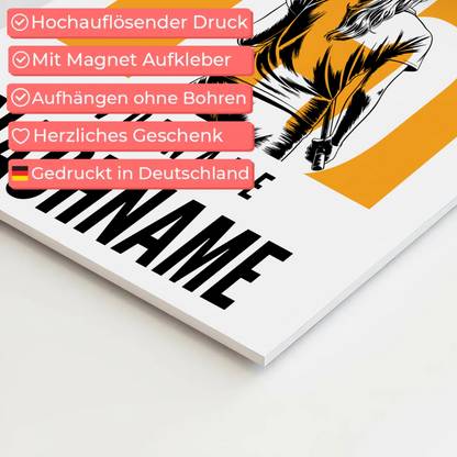 Magnetisches Fotoboard Personalisiert Lacrosse Lacrossespielerin Geschenk für Tocher Mama Tante Freundin