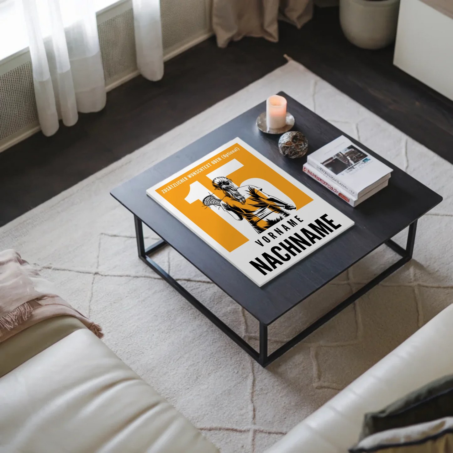 Magnetisches Fotoboard Personalisiert Lacrosse Lacrossespielerin Geschenk für Tocher Mama Tante Freundin