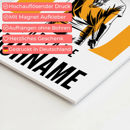 Magnetisches Fotoboard Personalisiert Lacrosse Lacrossespielerin Geschenk für Tocher Mama Tante Freundin