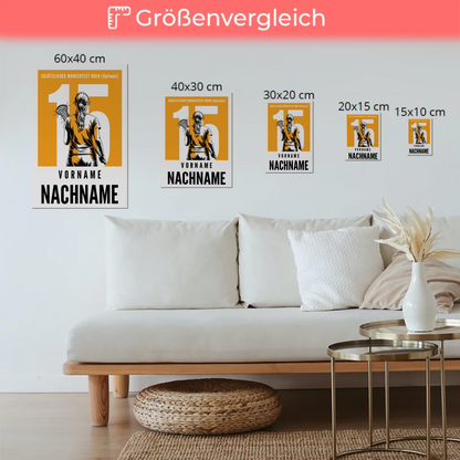 Magnetisches Fotoboard Personalisiert Lacrosse Lacrossespielerin Geschenk für Tocher Mama Tante Freundin