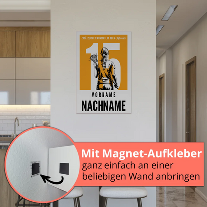 Magnetisches Fotoboard Personalisiert Lacrosse Lacrossespielerin Geschenk für Tocher Mama Tante Freundin