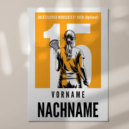 Magnetisches Fotoboard Personalisiert Lacrosse Lacrossespielerin Geschenk für Tocher Mama Tante Freundin