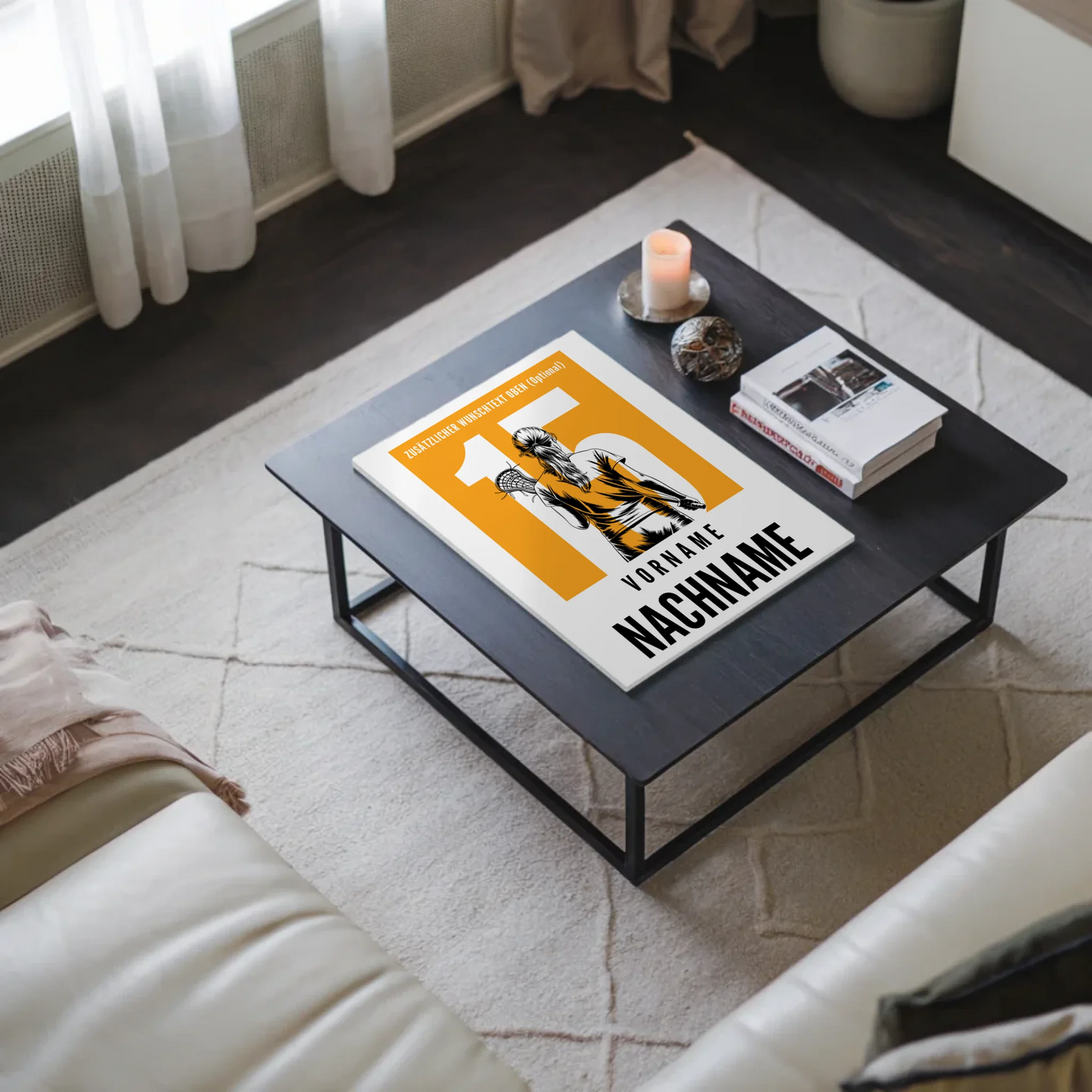 Magnetisches Fotoboard Personalisiert Lacrosse Lacrossespielerin Geschenk für Tocher Mama Tante Freundin