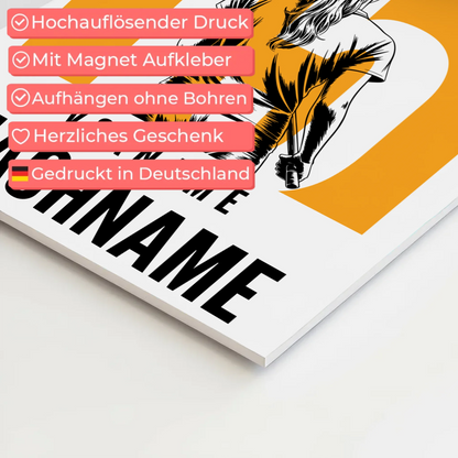 Magnetisches Fotoboard Personalisiert Lacrosse Lacrossespielerin Geschenk für Tocher Mama Tante Freundin