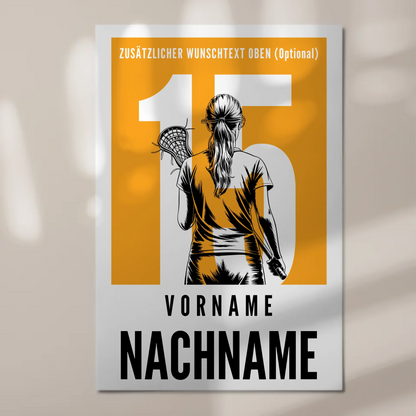 Magnetisches Fotoboard Personalisiert Lacrosse Lacrossespielerin Geschenk für Tocher Mama Tante Freundin