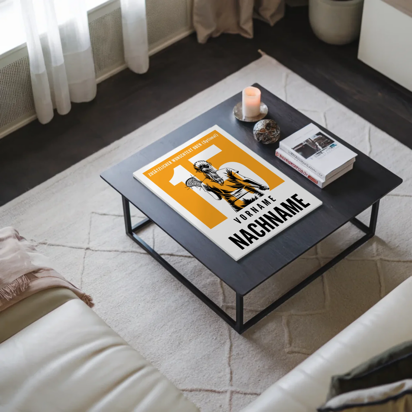 Magnetisches Fotoboard Personalisiert Lacrosse Lacrossespielerin Geschenk für Tocher Mama Tante Freundin