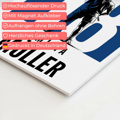 Sport Fotoboard Magnetisches Wandbild Lacrosse Lacrossespielerin Geschenk für Tocher Freundin