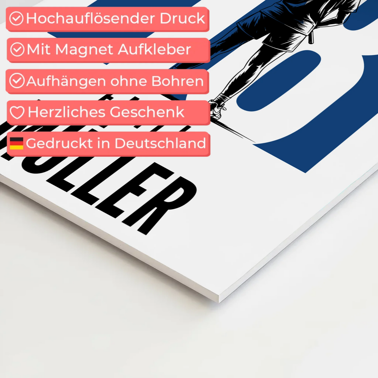 Sport Fotoboard Magnetisches Wandbild Lacrosse Lacrossespielerin Geschenk für Tocher Freundin