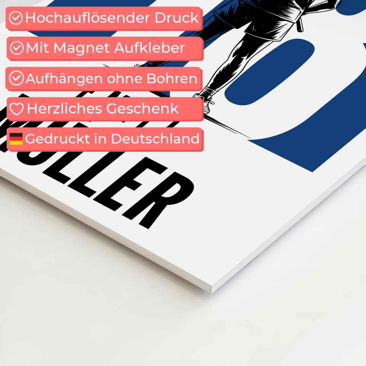 Sport Fotoboard Magnetisches Wandbild Lacrosse Lacrossespielerin Geschenk für Tocher Freundin