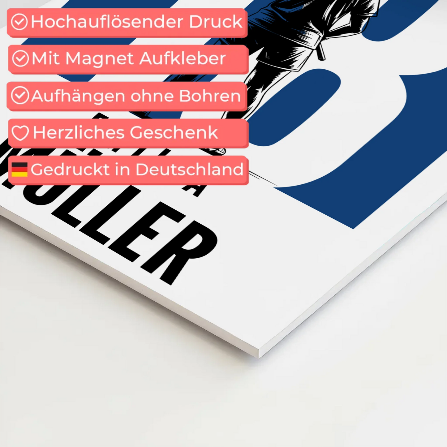 Sport Fotoboard Magnetisches Wandbild Lacrosse Lacrossespielerin Geschenk für Tocher Freundin