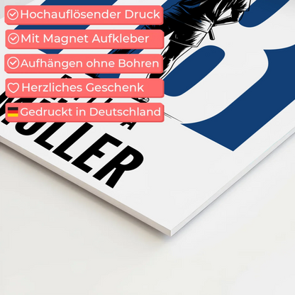 Sport Fotoboard Magnetisches Wandbild Lacrosse Lacrossespielerin Geschenk für Tocher Freundin