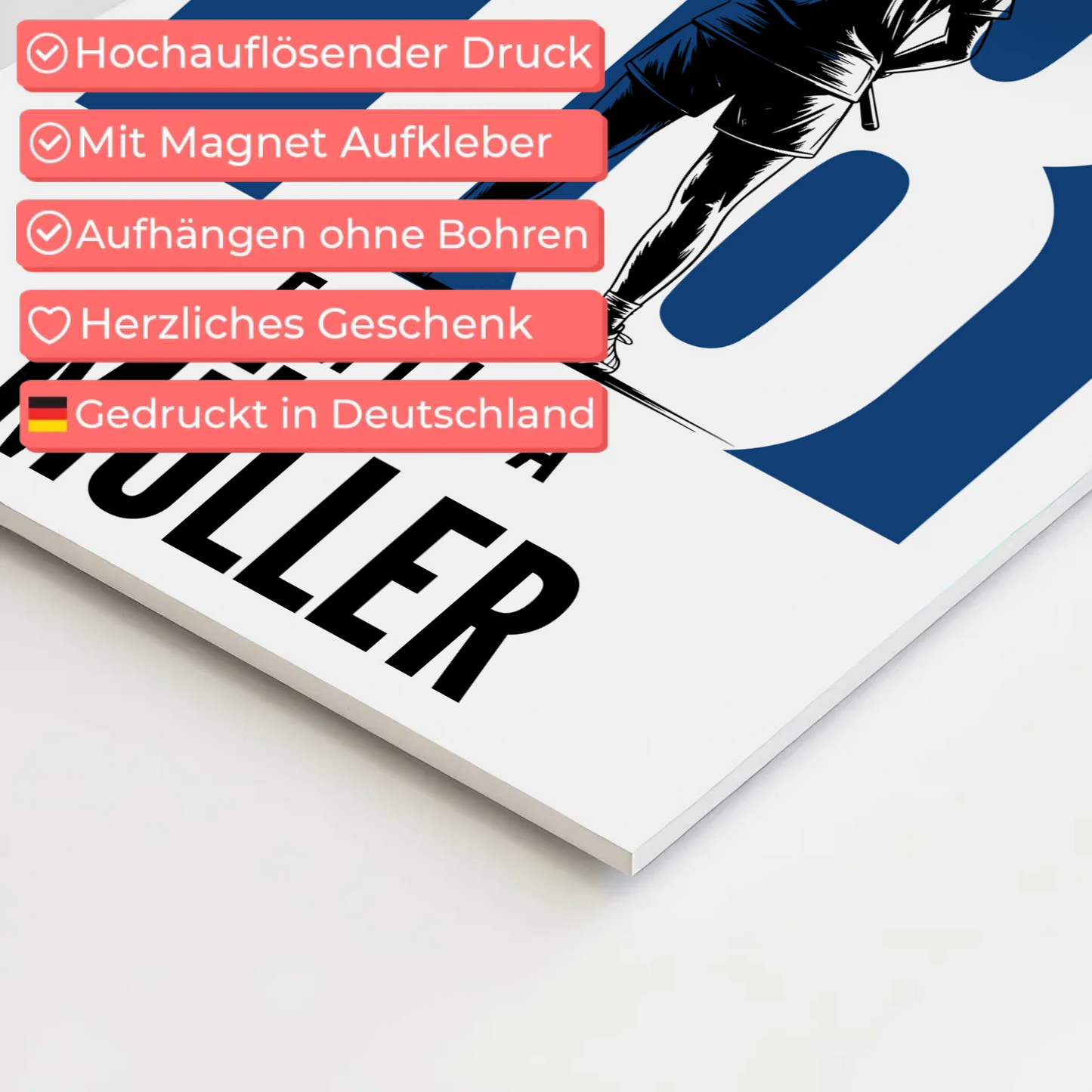 Sport Fotoboard Magnetisches Wandbild Lacrosse Lacrossespielerin Geschenk für Tocher Freundin