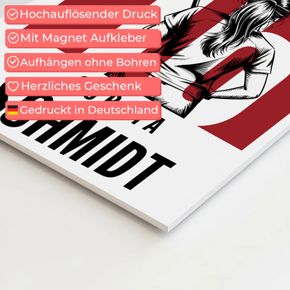 Fotoboard Personalisiertes Wandbild Lacrosse Lacrossespielerin Geschenk für Tochter