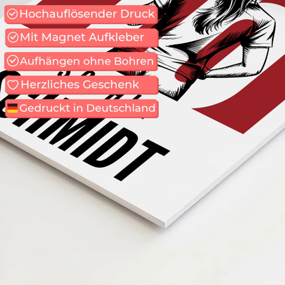 Fotoboard Personalisiertes Wandbild Lacrosse Lacrossespielerin Geschenk für Tochter