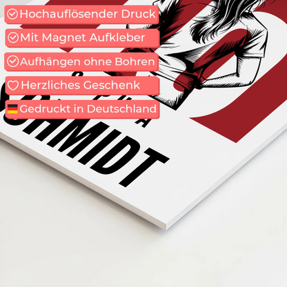 Fotoboard Personalisiertes Wandbild Lacrosse Lacrossespielerin Geschenk für Tochter