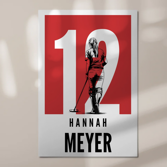 Sport Fotoboard Magnetisches Wandbild Polo Polospielerin Geschenk für Tocher Mama Tante Freundin