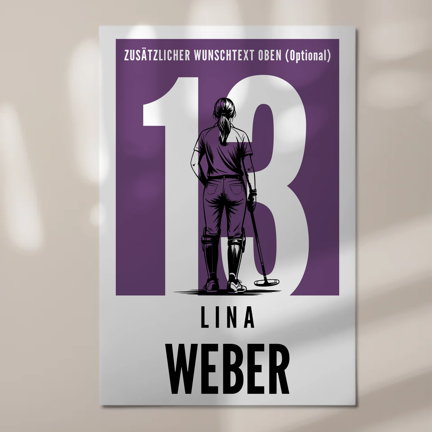 Fotoboard Personalisiertes Wandbild Polo Polospielerin Geschenk für Tocher Freundin