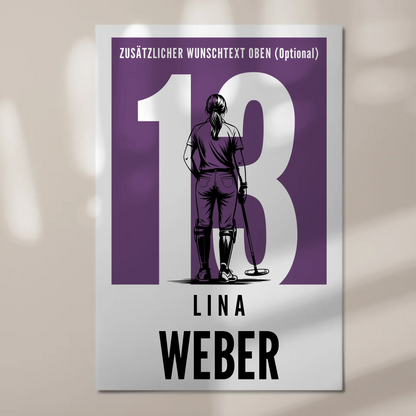 Fotoboard Personalisiertes Wandbild Polo Polospielerin Geschenk für Tocher Freundin