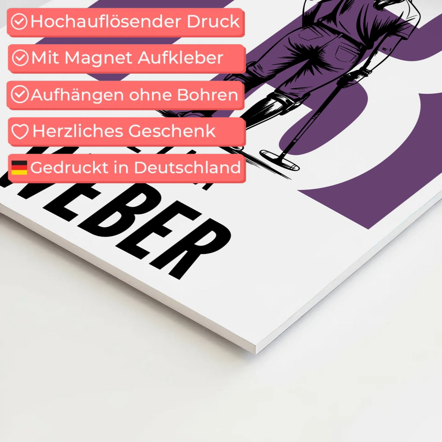 Fotoboard Personalisiertes Wandbild Polo Polospielerin Geschenk für Tocher Freundin