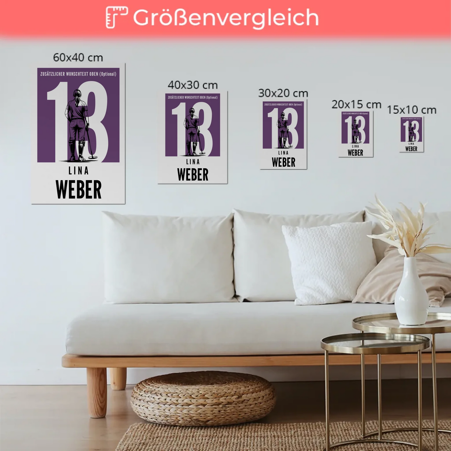 Fotoboard Personalisiertes Wandbild Polo Polospielerin Geschenk für Tocher Freundin