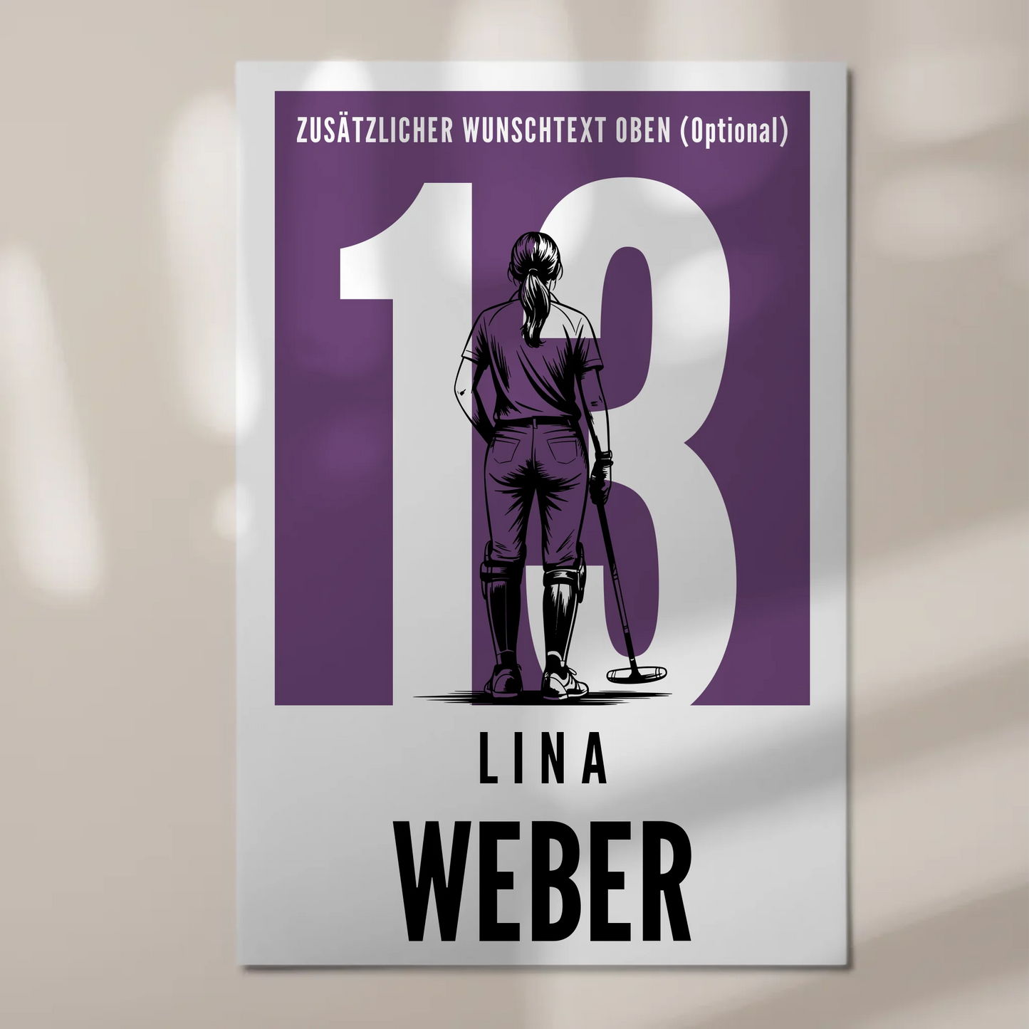 Fotoboard Personalisiertes Wandbild Polo Polospielerin Geschenk für Tocher Freundin