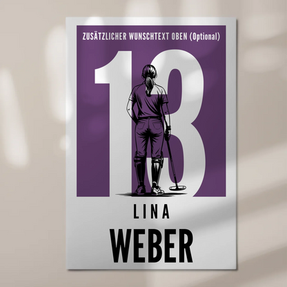 Fotoboard Personalisiertes Wandbild Polo Polospielerin Geschenk für Tocher Freundin