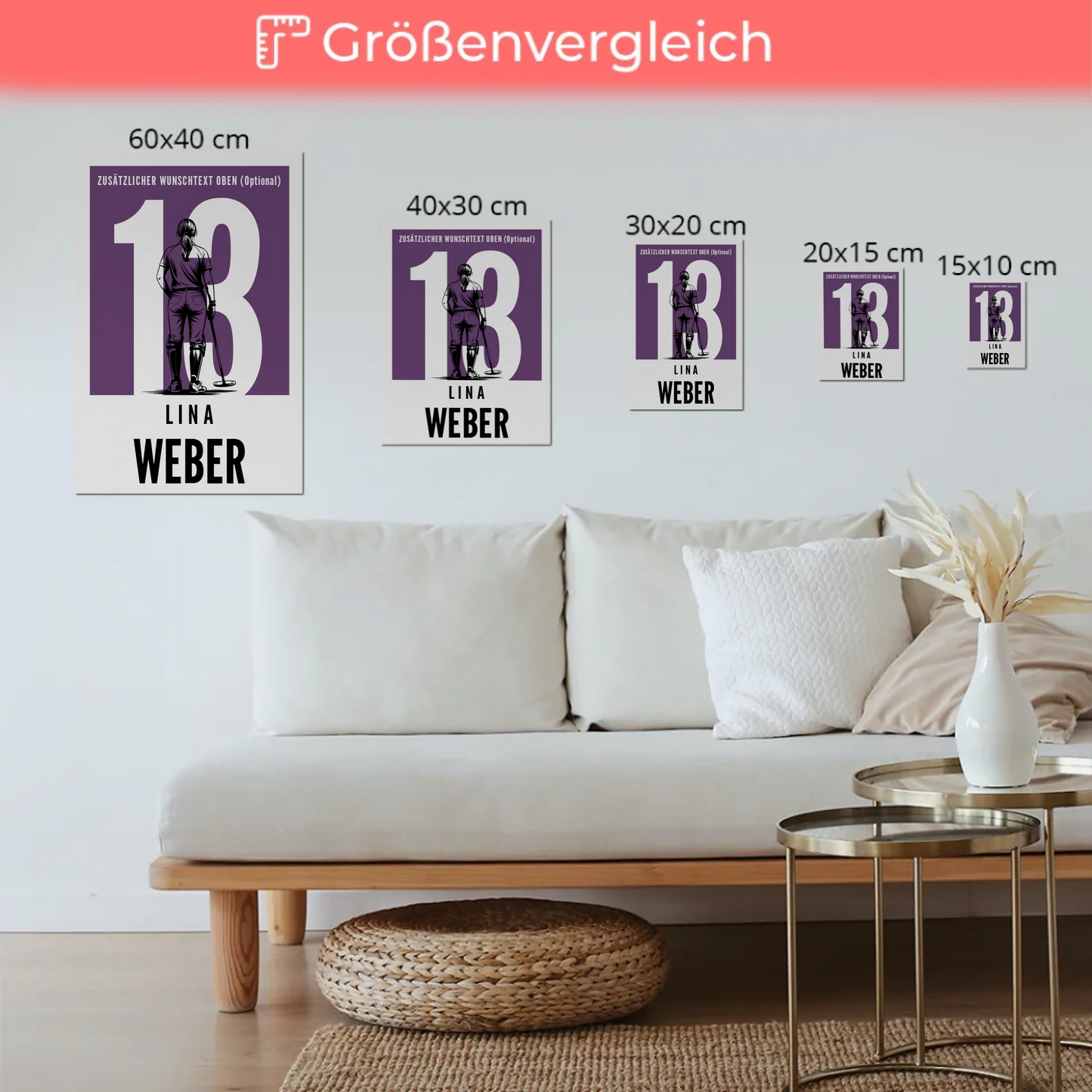 Fotoboard Personalisiertes Wandbild Polo Polospielerin Geschenk für Tocher Freundin