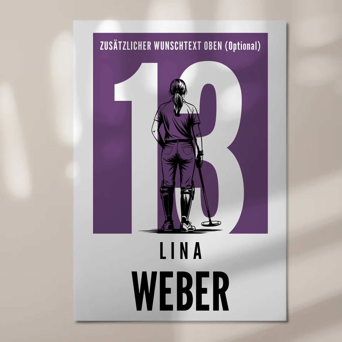 Fotoboard Personalisiertes Wandbild Polo Polospielerin Geschenk für Tocher Freundin