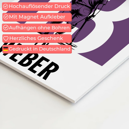 Fotoboard Personalisiertes Wandbild Polo Polospielerin Geschenk für Tocher Freundin