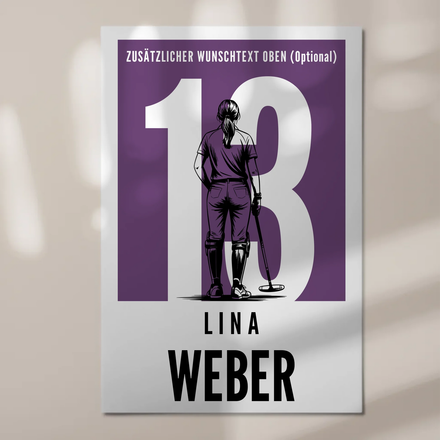 Fotoboard Personalisiertes Wandbild Polo Polospielerin Geschenk für Tocher Freundin