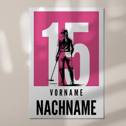 Personalisiertes Fotoboard Magnetisch Polo Polospielerin Geschenk für Tochter