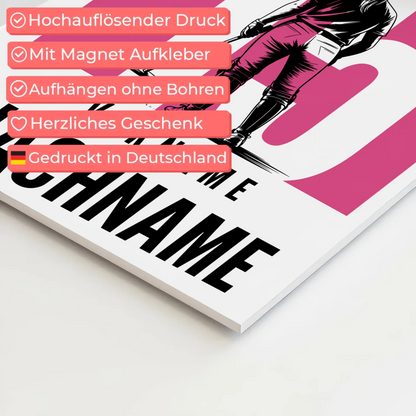 Personalisiertes Fotoboard Magnetisch Polo Polospielerin Geschenk für Tochter