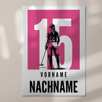 Personalisiertes Fotoboard Magnetisch Polo Polospielerin Geschenk für Tochter