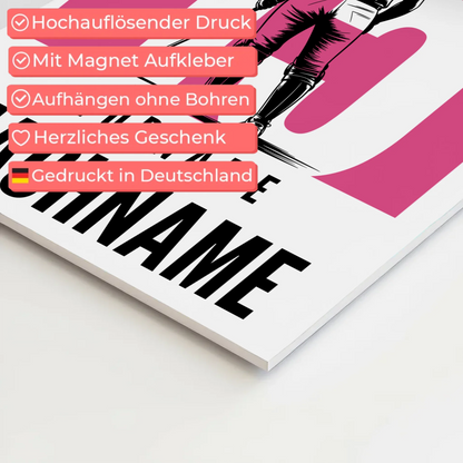 Personalisiertes Fotoboard Magnetisch Polo Polospielerin Geschenk für Tochter